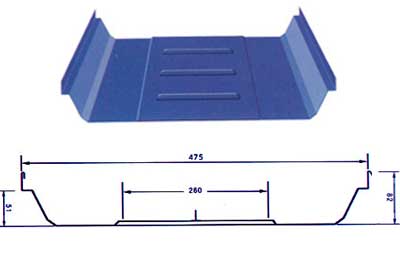 YX51-260-475型彩鋼壓型板